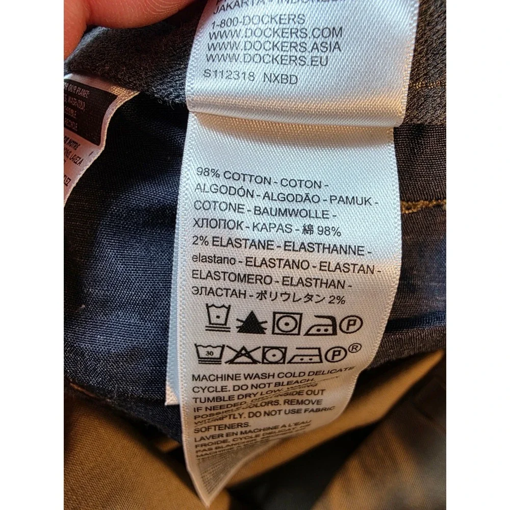 Dockers Signature Khaki Pants Mens 48x29 Tan Iron Free Straight Big & Tall NWT - Picture 5 of 8